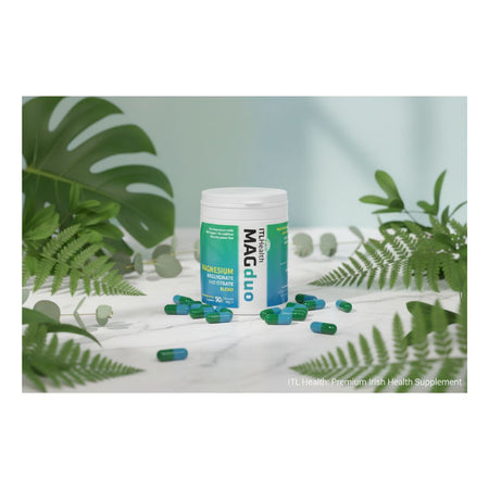 MAGduo Capsules surrounded by green foliage