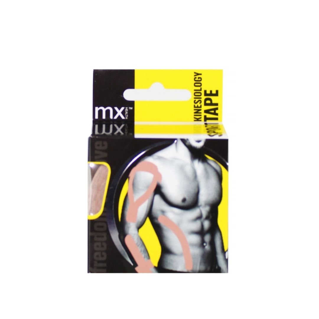 MX Kinesiology Sports Tape - Beige packaging on a white background