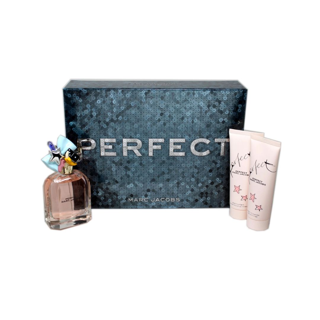 Marc Jacobs Perfect Eau de Parfum 100ml Gift Set on a white background