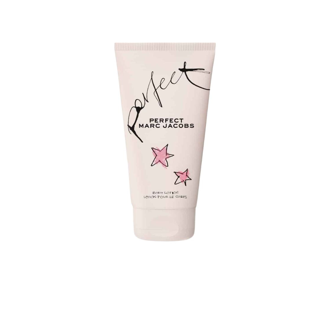 Marc Jacobs Perfect body lotion 75ml on a white background