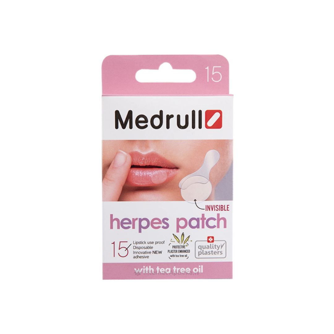 Medrull Herpes Patches (15 Pack) packaging on a white background