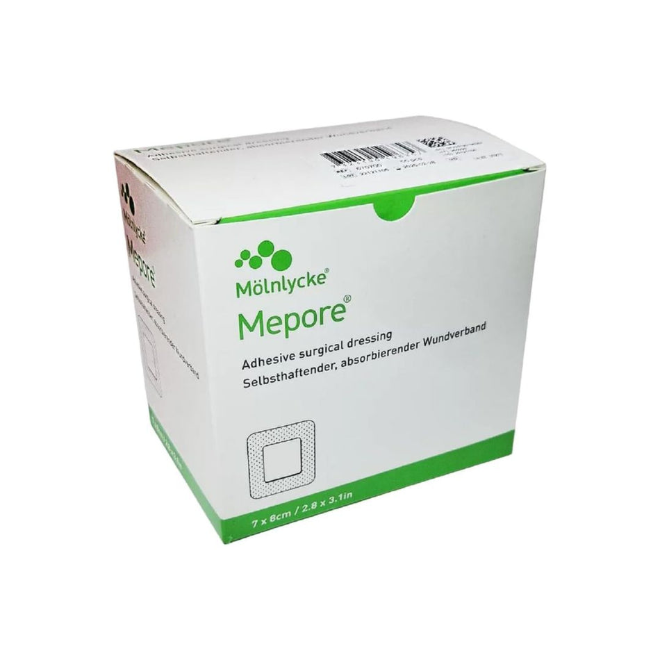 Mepore Adhesive Dressing 7cm x 8cm — Single