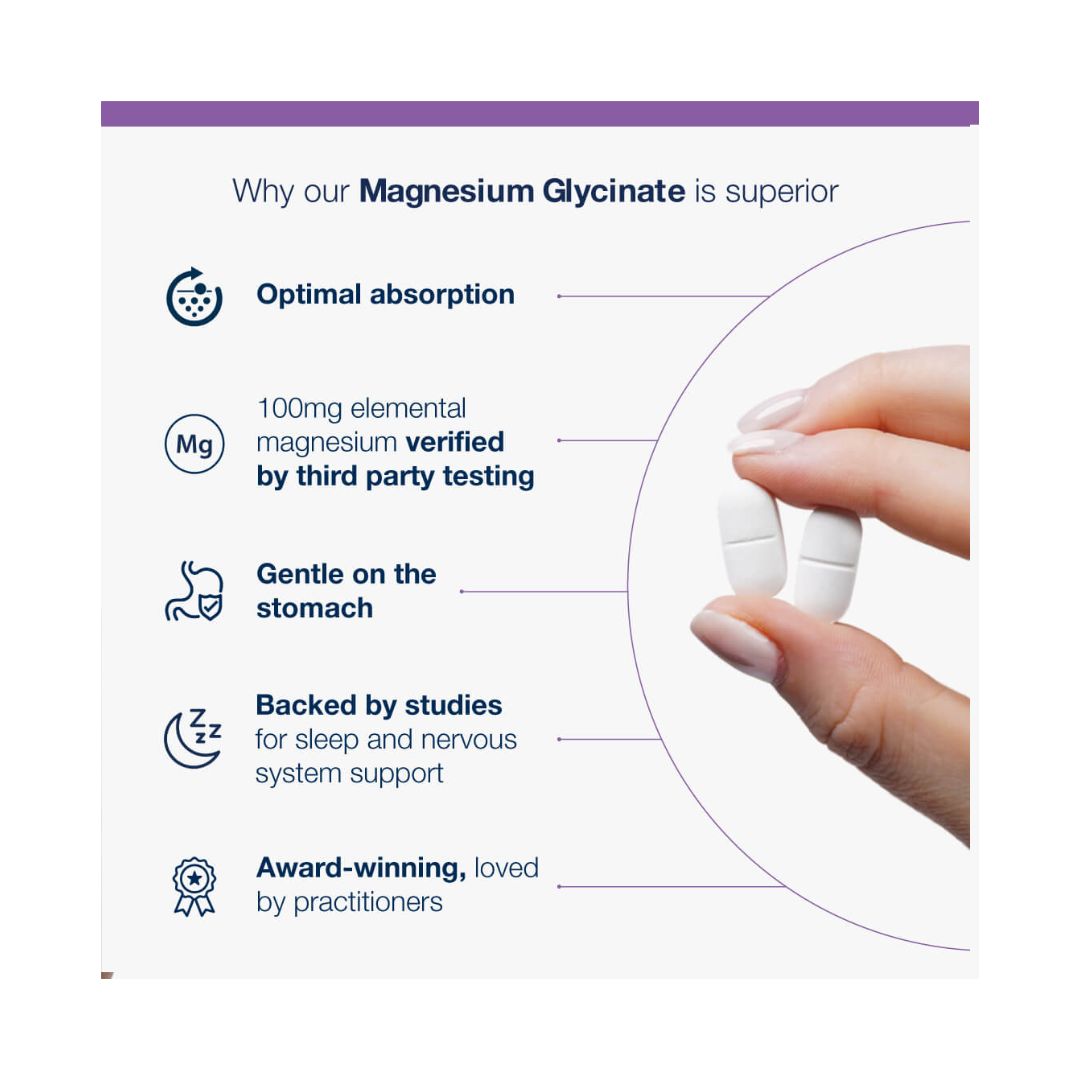 Metagenics Magnesium Glycinate 220 Tablets - Benefits graphic 