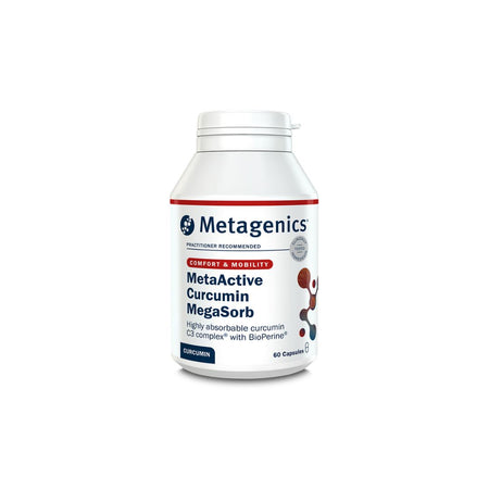 Metagenics MetaActive Curcumin MegaSorb container on a white background