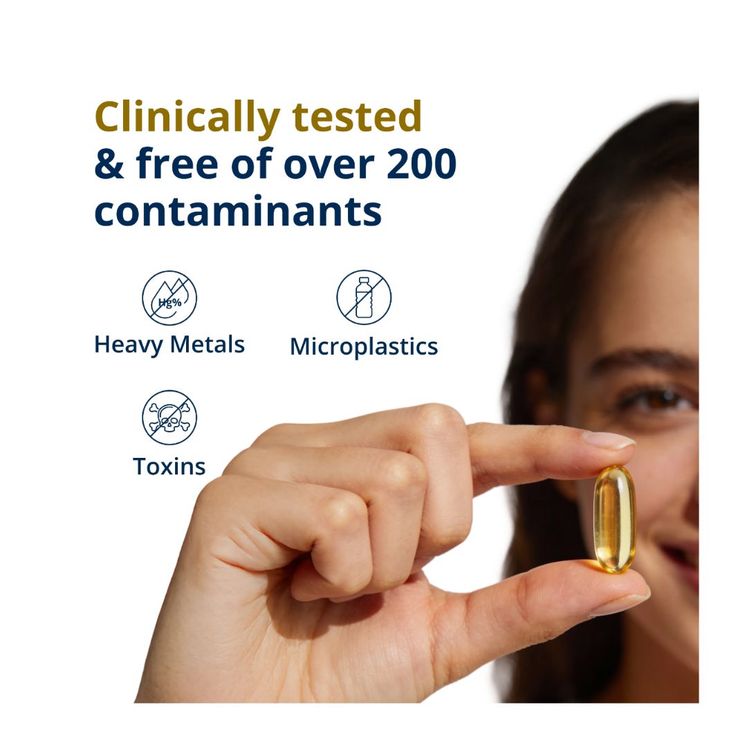 Metagenics OmegaGenics High Strength Omega-3 'Clinically tested' graphic 