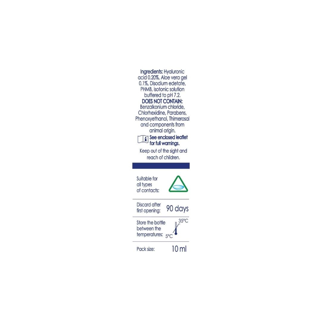 Murine Advanced Dry Eye Relief Eye Drops 10ml packaing (side angle) on a white background