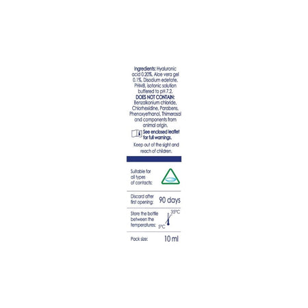 Murine Advanced Dry Eye Relief Eye Drops 10ml packaing (side angle) on a white background