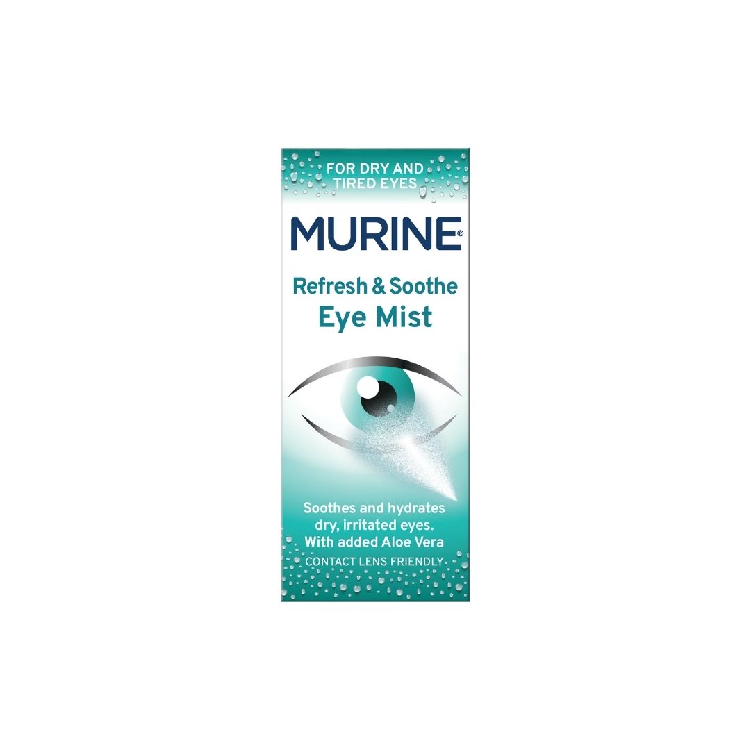 Murine Refresh & Soothe Eye Mist 10ml packaging on a white background