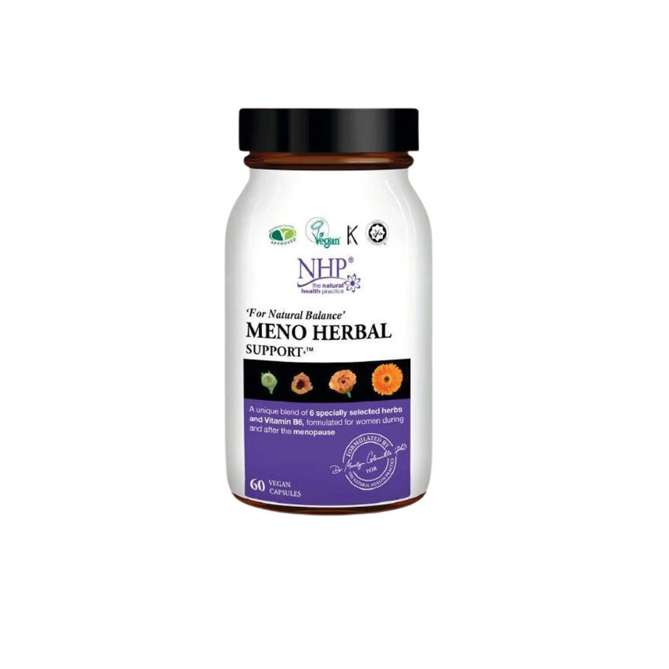 Natural Health Practice Meno Herbal Support 60 Capsules on a white background