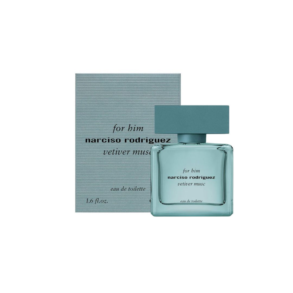 Narciso Rodriguez For Him Vetiver Musc Eau De Parfum on a white background