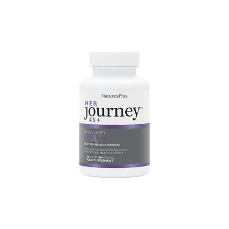 NaturesPlus Her Journey 45+ Multivitamin 30 Tablets packaging on a white background 