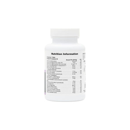 NaturesPlus Her Journey 45+ Multivitamin 30 Tablets packaging (rear angle) on a white background