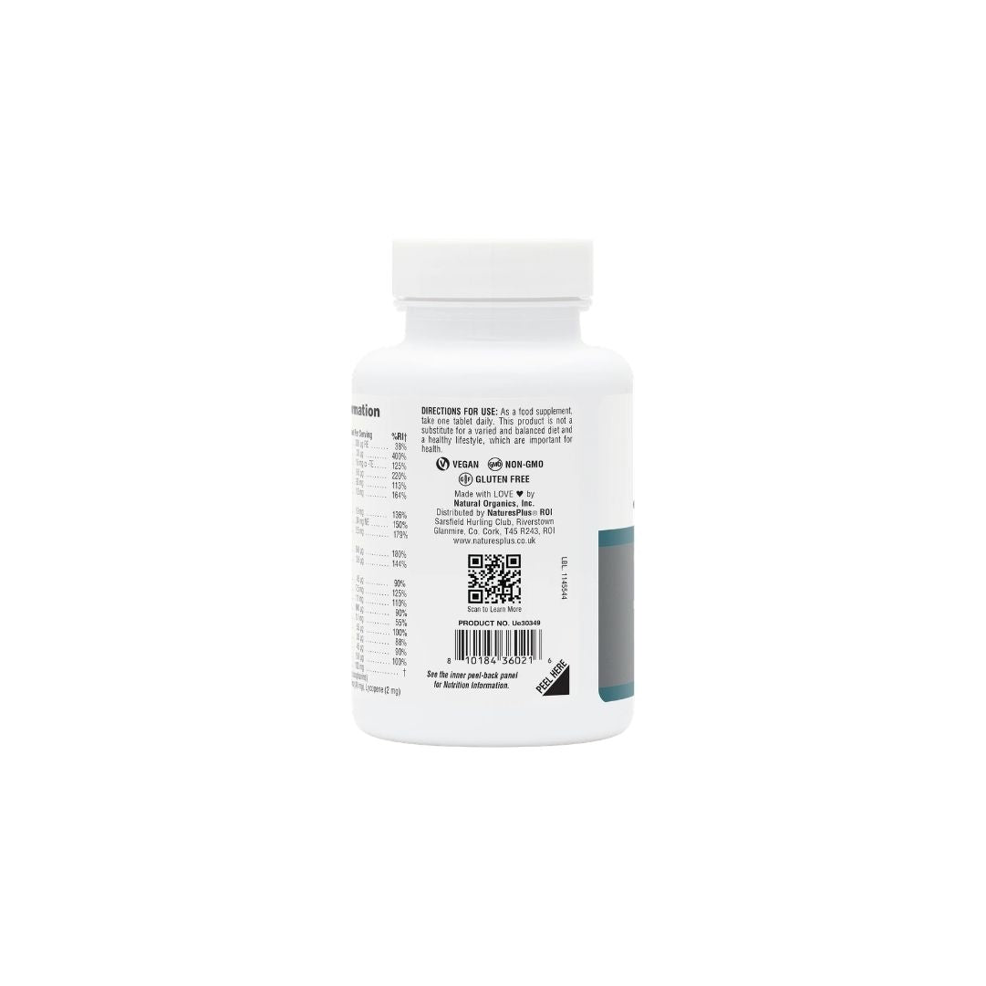 NaturesPlus His Journey 45+ Multivitamin 30 Tablets packaging (side angle) on a white background