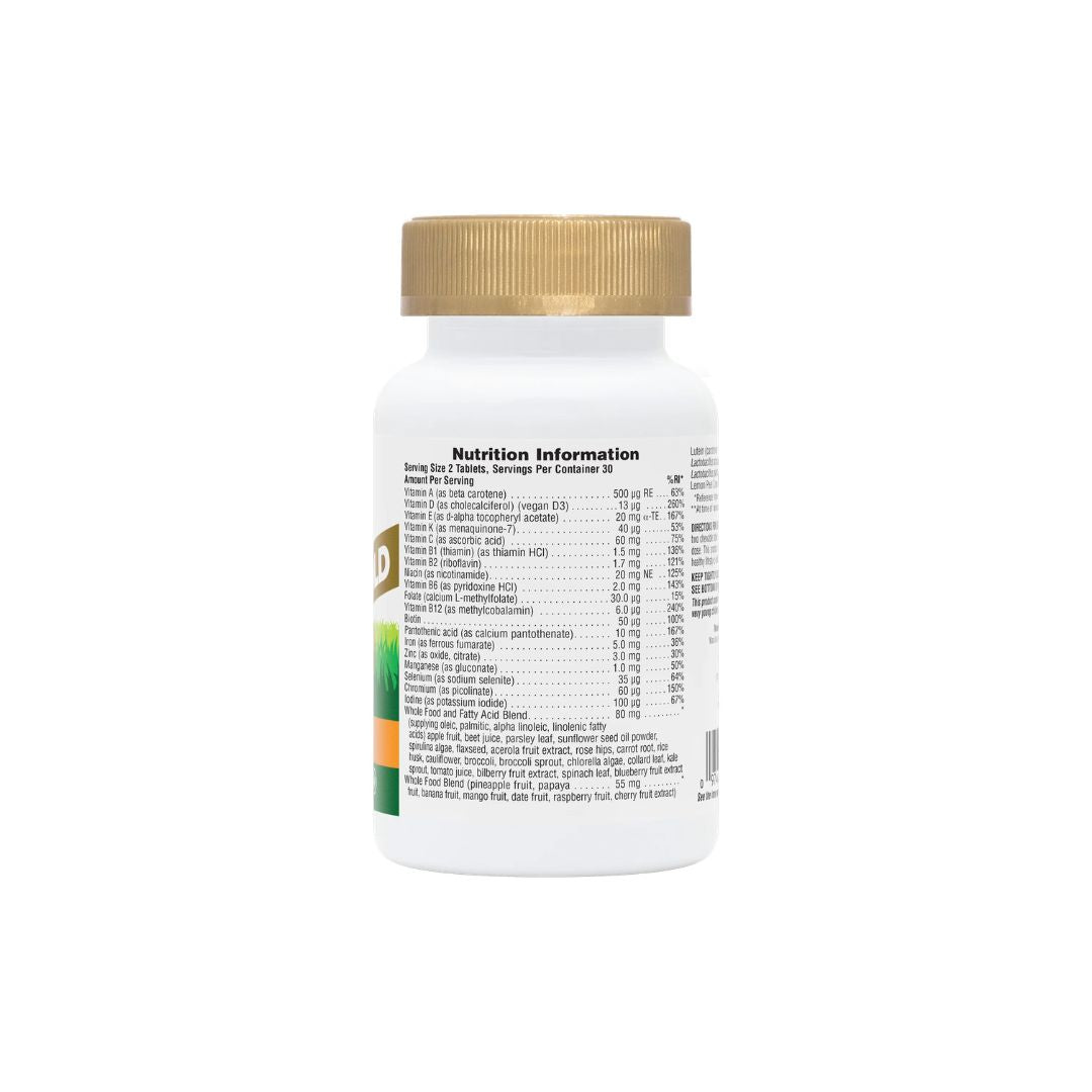 NaturesPlus Animal Parade Chewable Multivitamin bottle with nutritional information on a white background