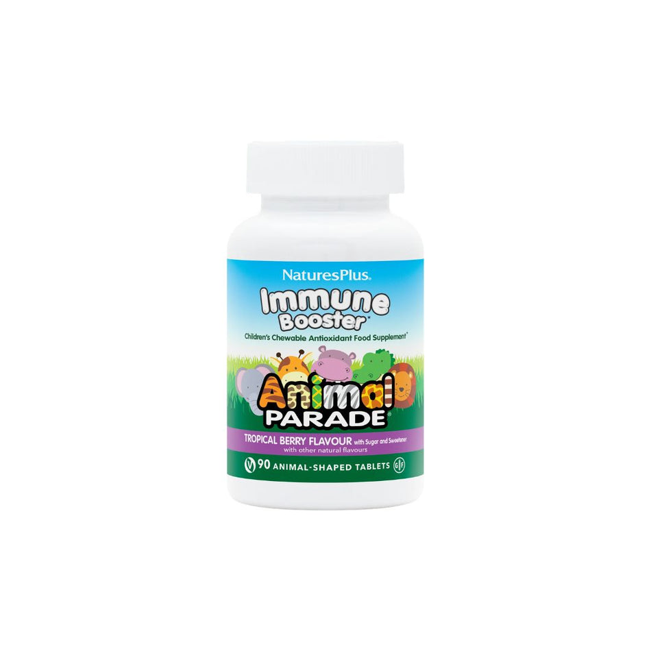 NaturesPlus Animal Parade Immune Booster Tablets container front view on a white background