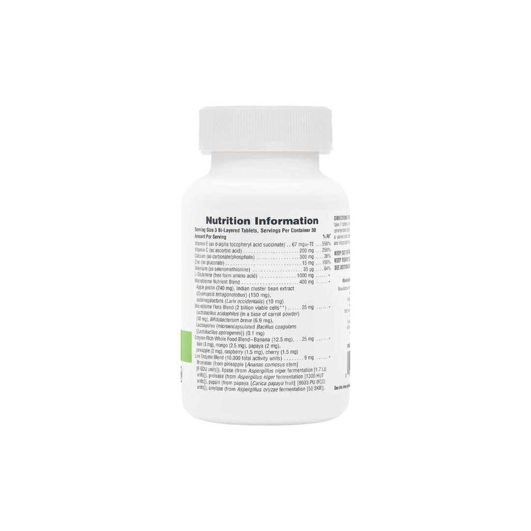 Natures Plus GI Nutra Digestive Wellness rear angle on a white background