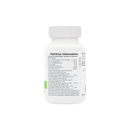 Natures Plus GI Nutra Digestive Wellness rear angle on a white background