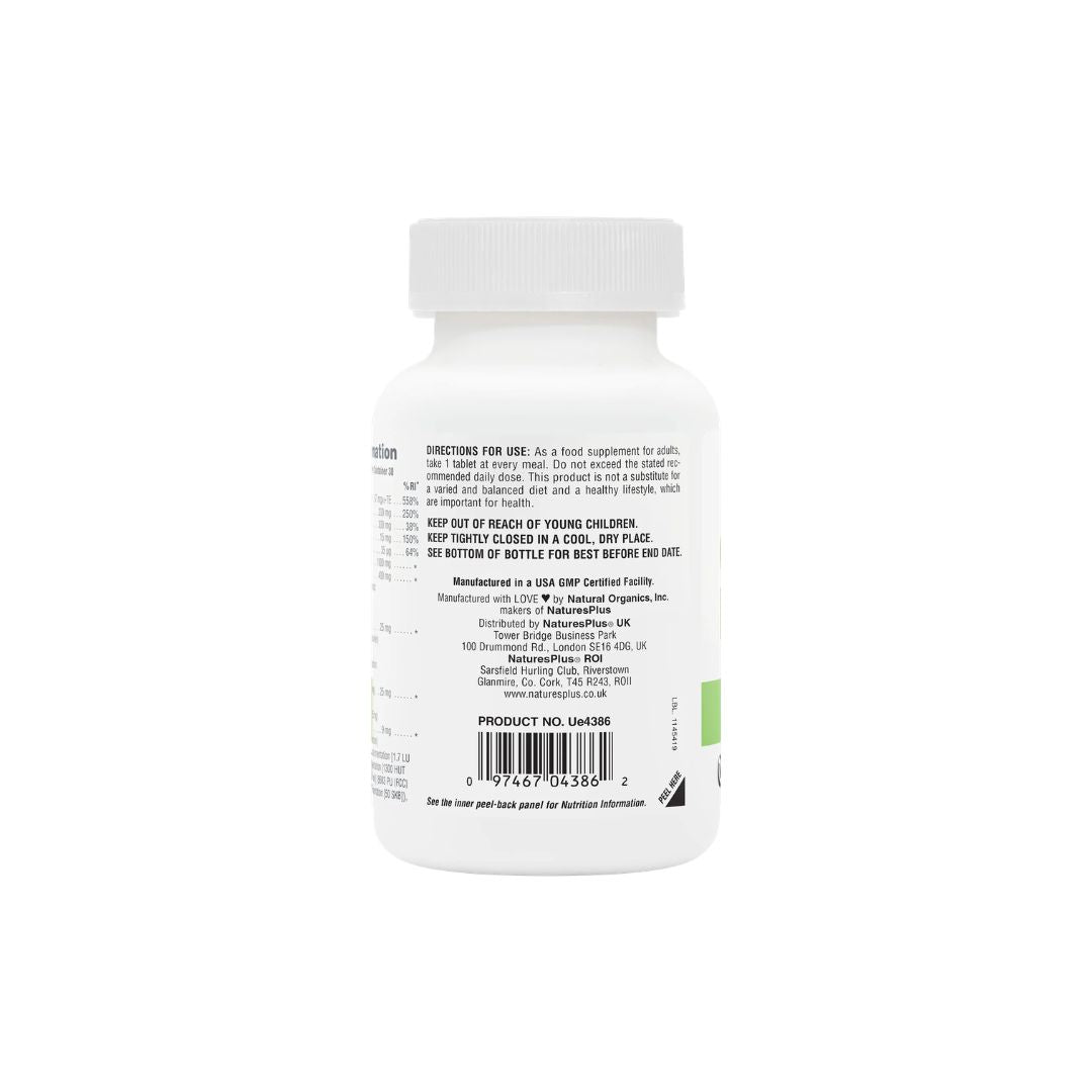 Natures Plus GI Nutra Digestive Wellness side angle on a white background