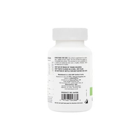 Natures Plus GI Nutra Digestive Wellness side angle on a white background