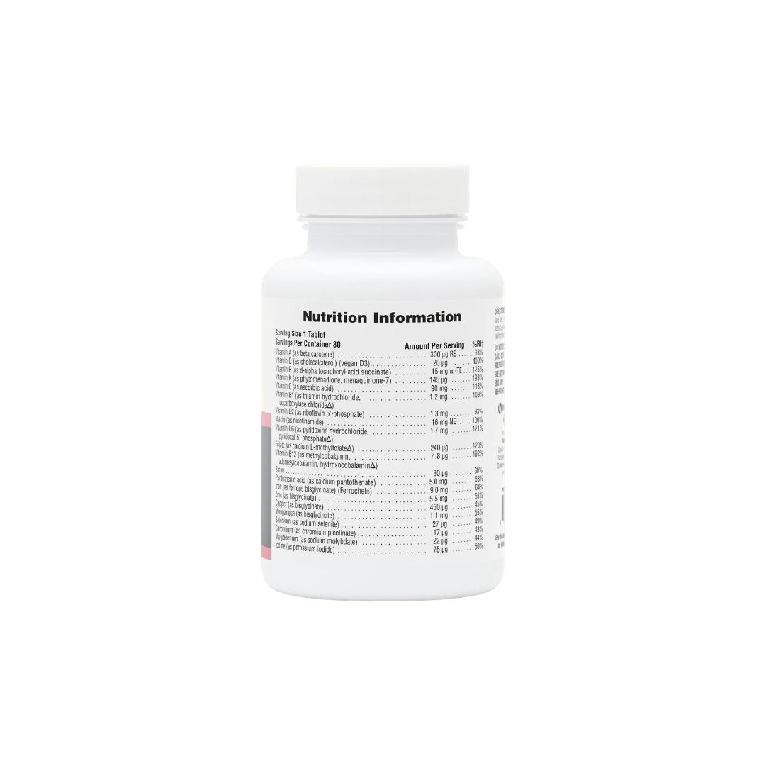 NaturesPlus Her Journey Teen Multivitamin 30 Tablets packaging (side angle) on a white background
