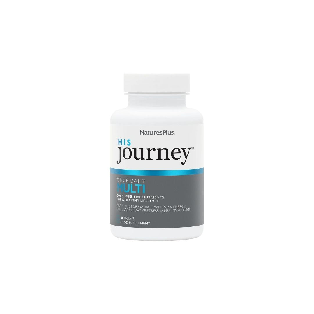 NaturesPlus His Journey Teen Multivitamin 30 Tablets container on a white background