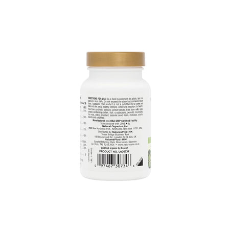 NaturesPlus Source of Life Garden Vitamin B12 60 Capsules container (side angle) on a white background
