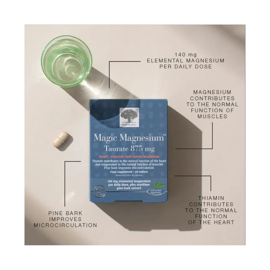 New Nordic Magic Magnesium Taurate bulletpoints graphic
