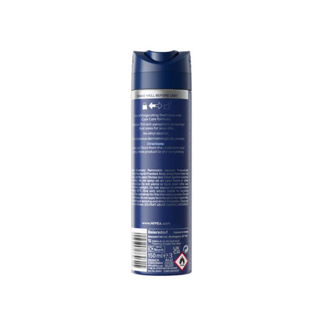 NIVEA Men Cool Kick Anti-Perspirant Spray 150ml (rear angle) on a white background