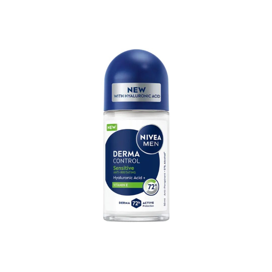 NIVEA Men Derma Control Roll-On container on a white background