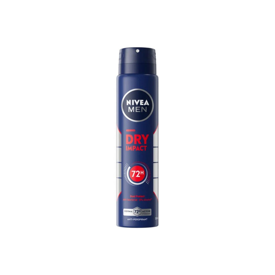 NIVEA Men Dry Impact Anti-Perspirant Spray 250ml container on a white background
