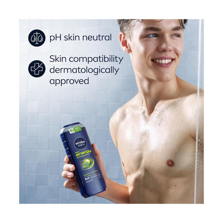 NIVEA Men Energy 3-in-1 Shower Gel 500ml 