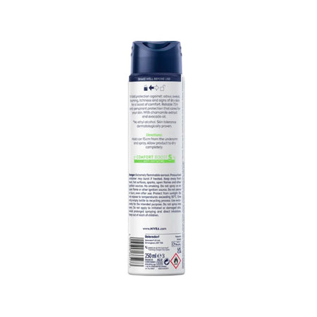 NIVEA Men Sensitive Protect Anti-Perspirant Spray 250ml container (rear angle) on a white background