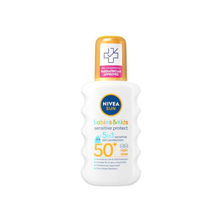 NIVEA Sun Babies & Kids Sensitive Protect Spray  container on a white background