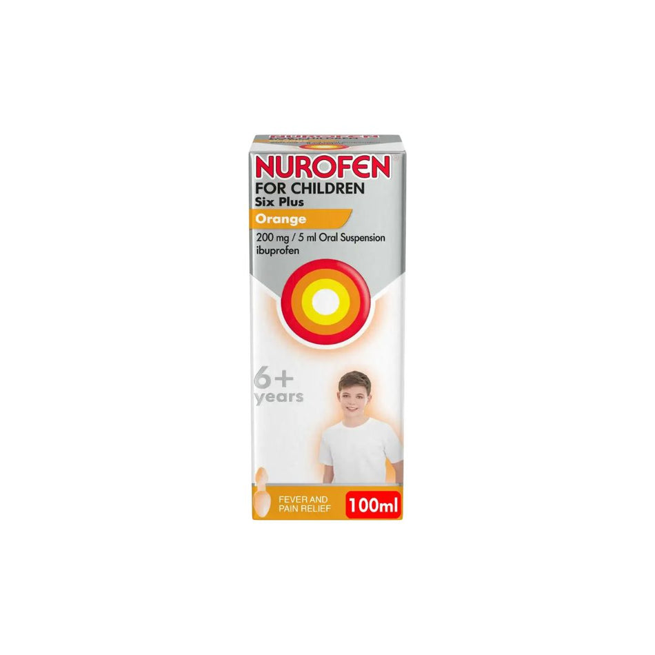 Nurofen Six Plus Orange 200mg/5ml Oral Suspension 100ml