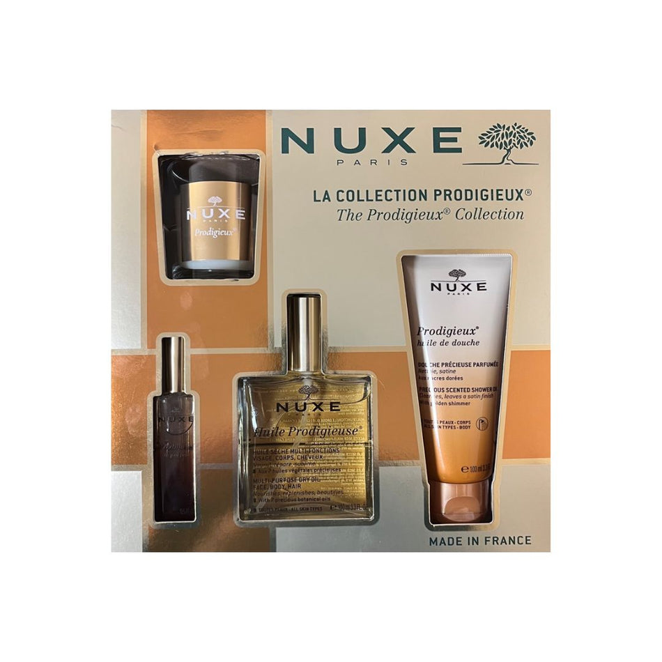 NUXE Paris The Prodigieux Collection Gift Set on a white background