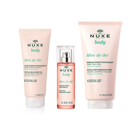 NUXE Paris Revitalising Ritual Gift Set contents on a white background