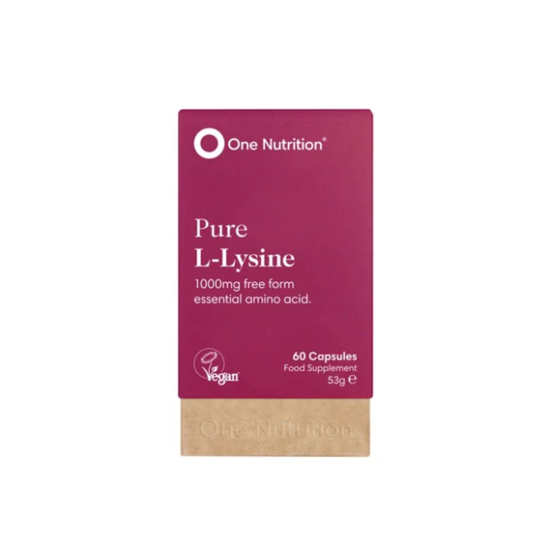 One Nutrition Pure L-Lysine packaging (front view) on a white background