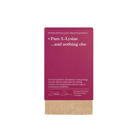 One Nutrition Pure L-Lysine packaging (side angle) on a white background
