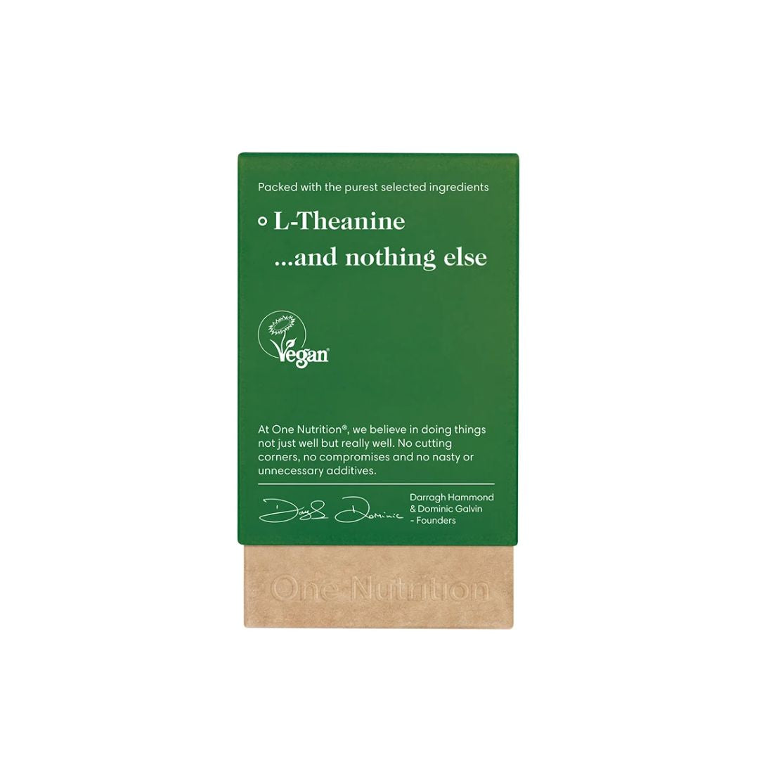 One Nutrition L-Theanine 30 Capsules packaging (side angle) on a white background