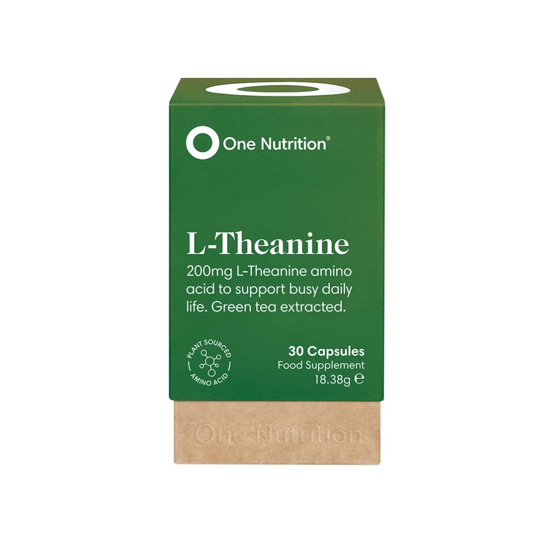 One Nutrition L-Theanine 30 Capsules packaging on a white background