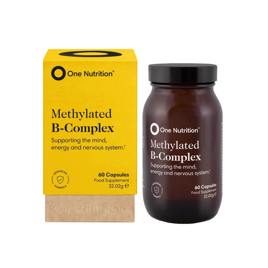 One Nutrition B-Complex 60 Capsules packaging and bottle on a white background