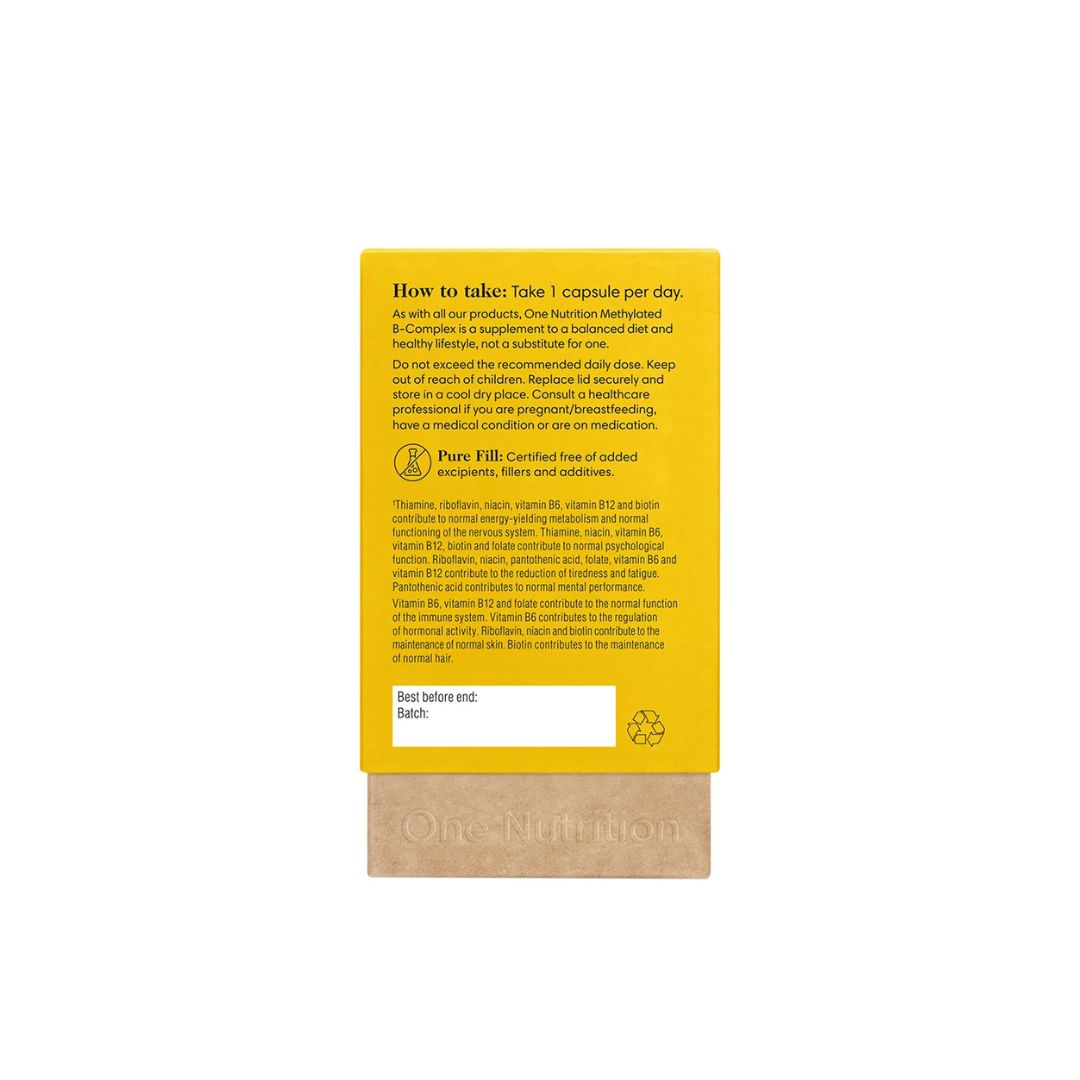 One Nutrition B-Complex 60 Capsules packaging (side angle) on a white background