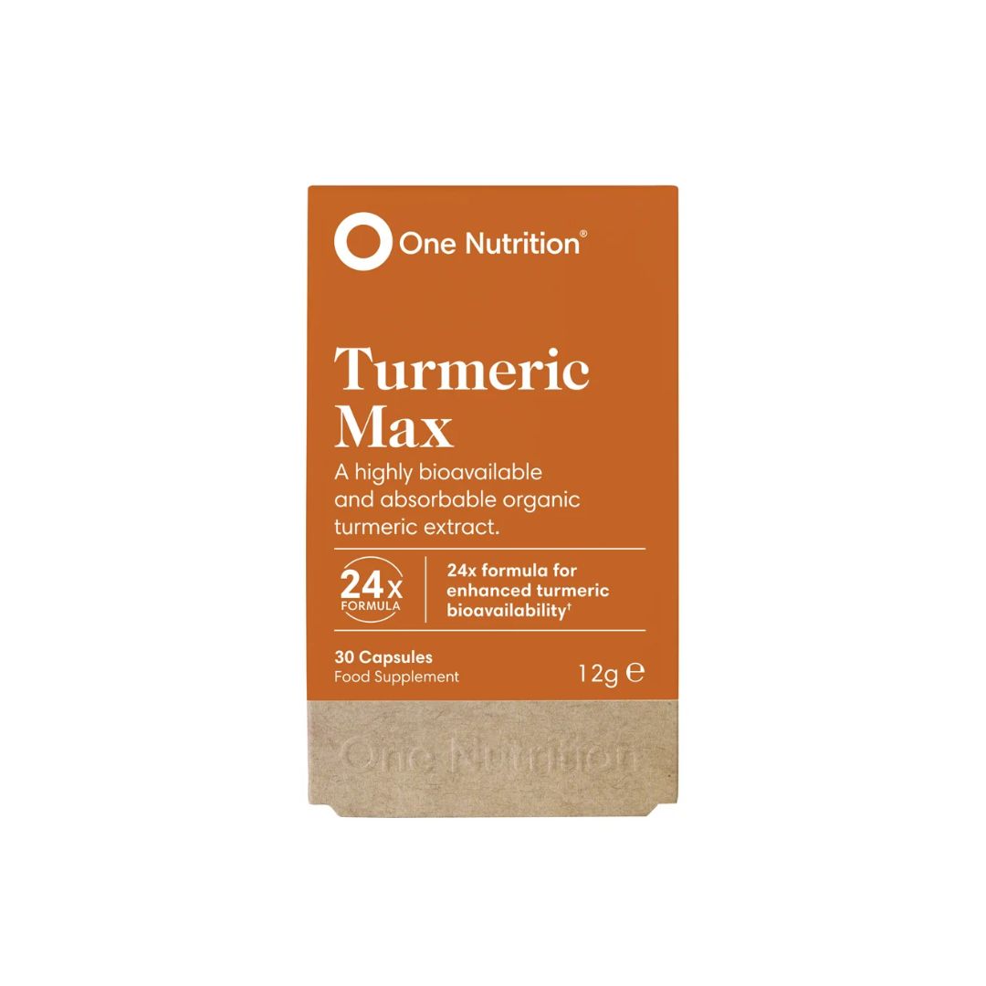 One Nutrition Turmeric Max 30 Capsules packaging on a white background