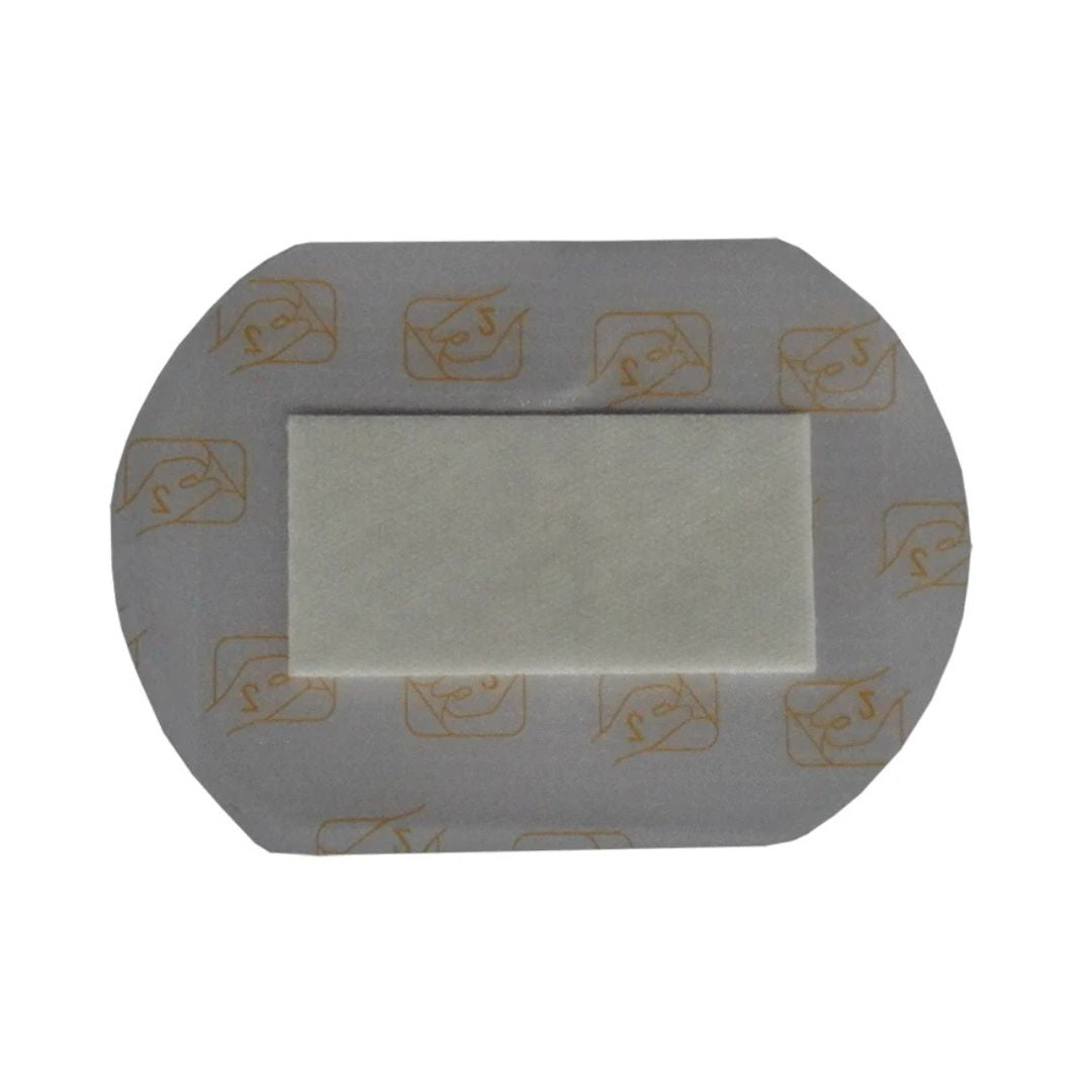 Rectangular bandage with adhesive strip on a white background_ballyduff
