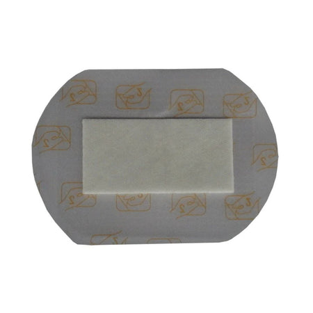 Rectangular bandage with adhesive strip on a white background_ballyduff