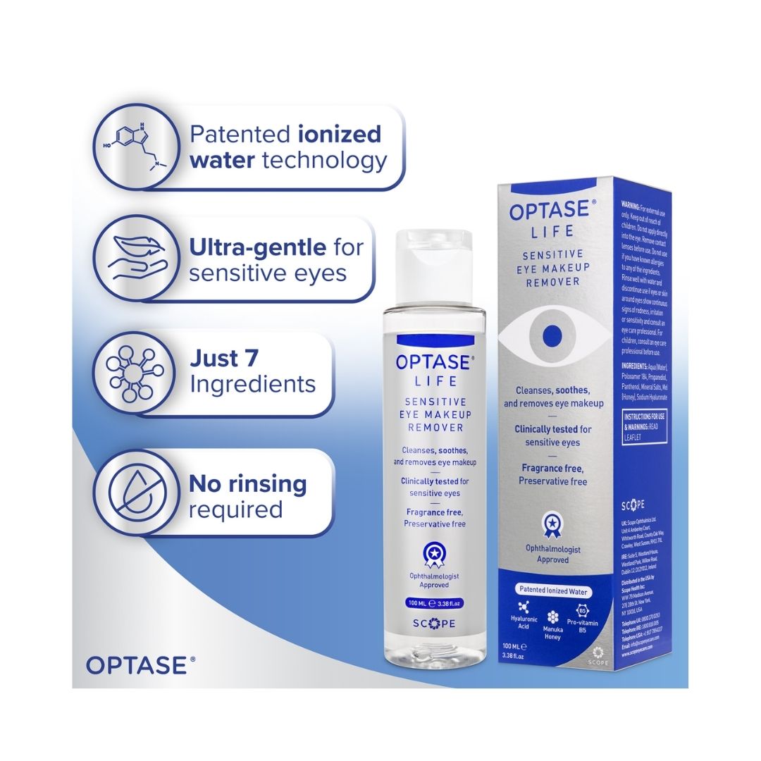 Optase Life Sensitive Eye Makeup Remover product information