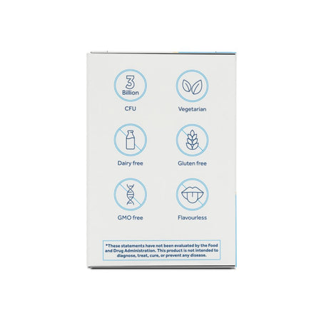 Optibac Babies & Children Digestive Supplement 10 Sachets packaging (product benefits) on a white background