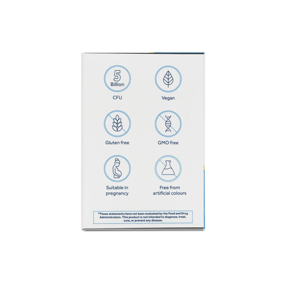 Optibac Every Day Digestive Supplement 30 Capsules packaging (key benefits) on a white background