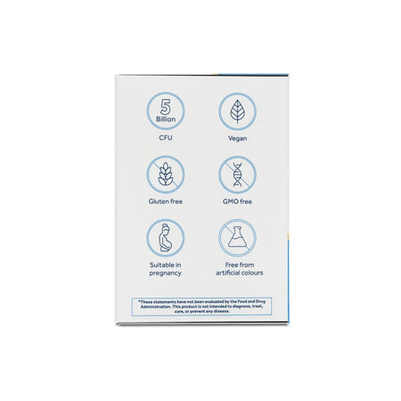 Optibac Every Day Digestive Supplement 30 Capsules packaging (key benefits) on a white background