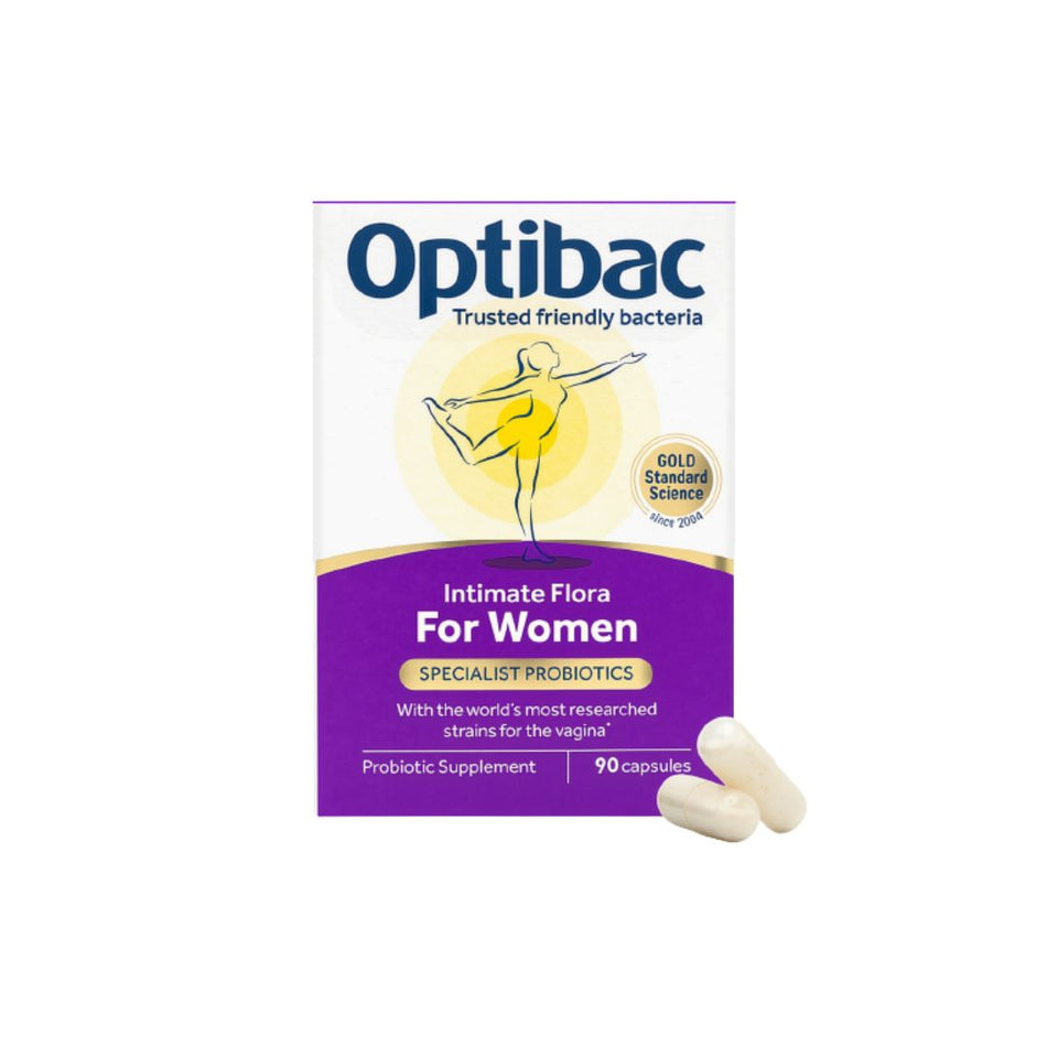 Optibac For Women 90 Capsules packaging (front angle) on a white background